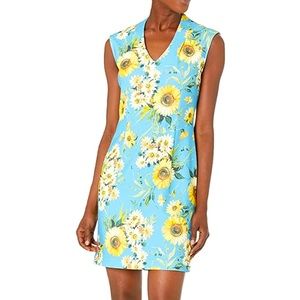 Sharagano Women's Sunflower Printed Dress